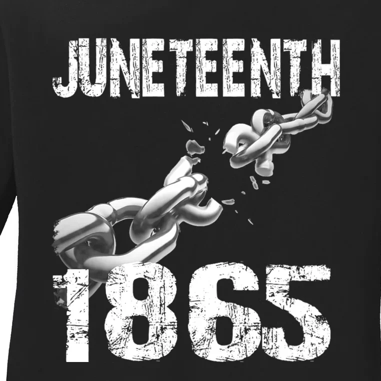 Juneteenth 1865 Quote Ladies Long Sleeve Shirt