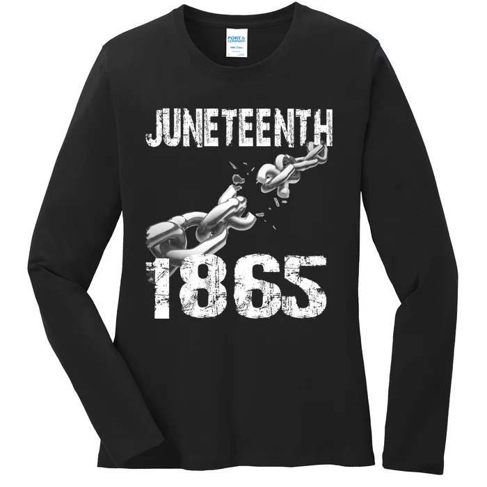 Juneteenth 1865 Quote Ladies Long Sleeve Shirt