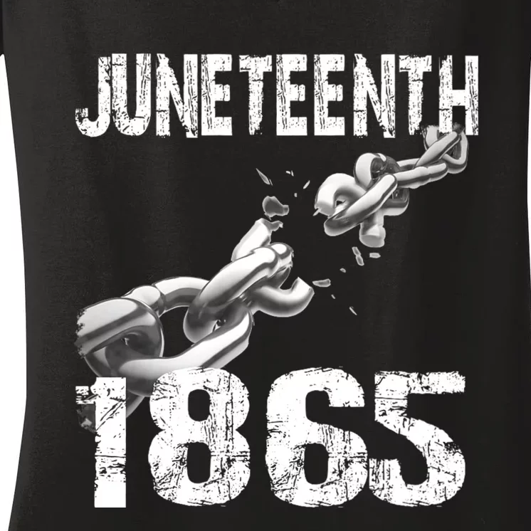 Juneteenth 1865 Quote Women's V-Neck T-Shirt