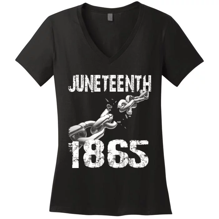 Juneteenth 1865 Quote Women's V-Neck T-Shirt