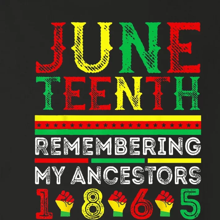 Juneteenth 1865 Remembering My Ancestors Juneteenth Toddler Long Sleeve Shirt