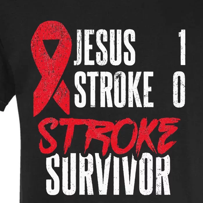 Jesus 1 Stroke 0 Stoke Awareness Stroke Survivor Garment-Dyed Heavyweight T-Shirt