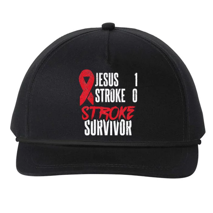 Jesus 1 Stroke 0 Stoke Awareness Stroke Survivor Snapback Five-Panel Rope Hat