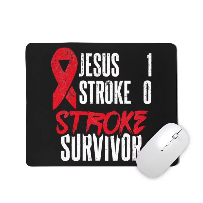 Jesus 1 Stroke 0 Stoke Awareness Stroke Survivor Mousepad