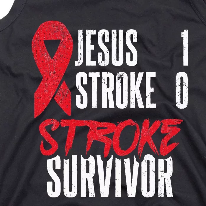 Jesus 1 Stroke 0 Stoke Awareness Stroke Survivor Tank Top