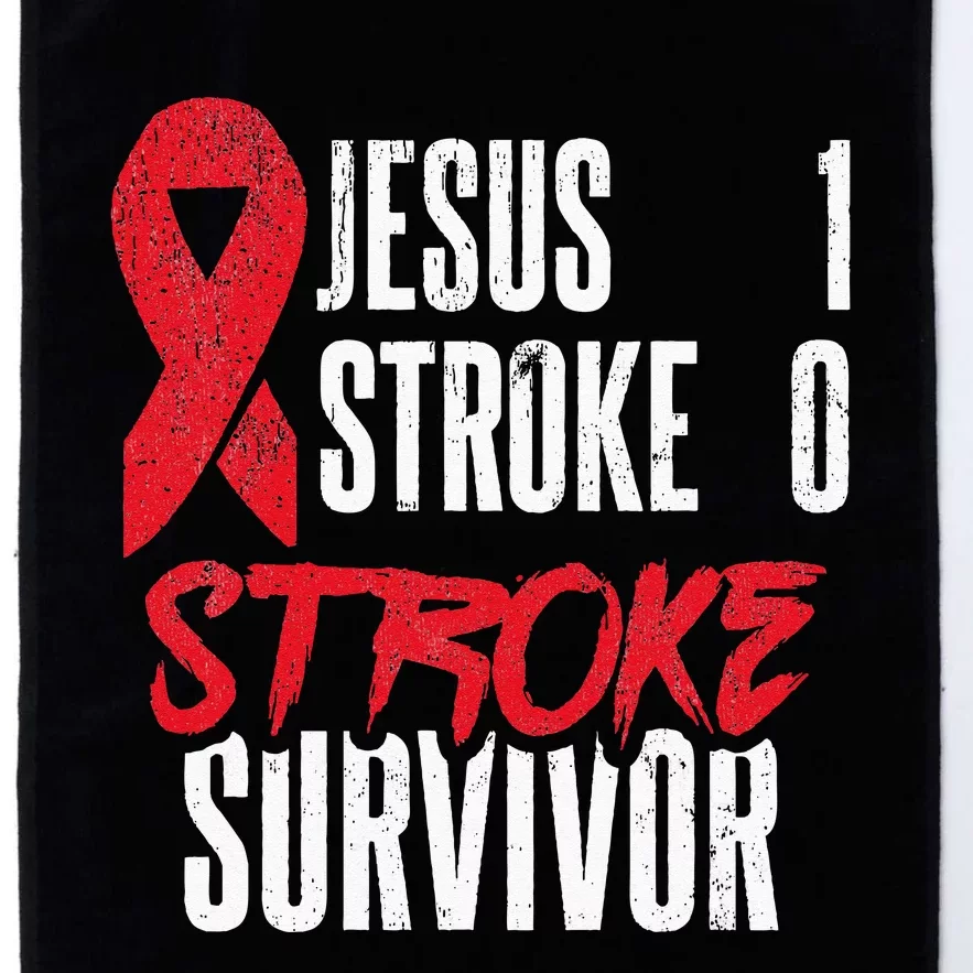 Jesus 1 Stroke 0 Stoke Awareness Stroke Survivor Platinum Collection Golf Towel