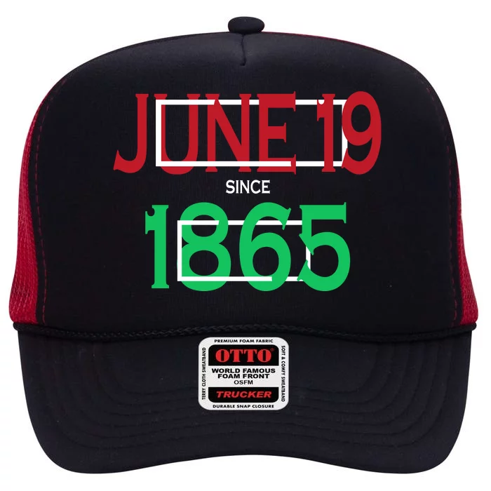 June 19 Since 1865 Afro America Juneteenth Day Gift High Crown Mesh Trucker Hat