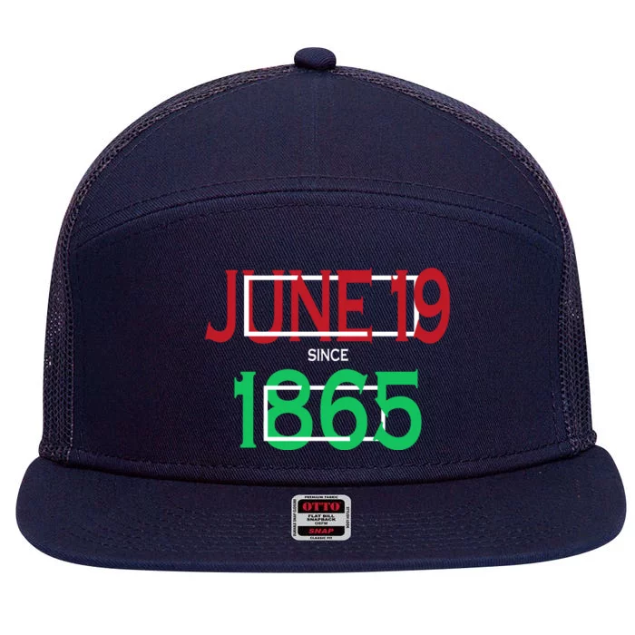 June 19 Since 1865 Afro America Juneteenth Day Gift 7 Panel Mesh Trucker Snapback Hat