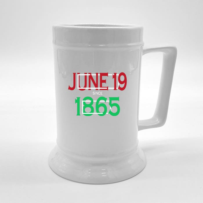 June 19 Since 1865 Afro America Juneteenth Day Gift Front & Back Beer Stein