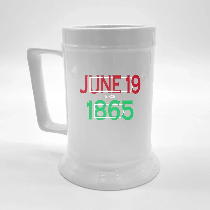 June 19 Since 1865 Afro America Juneteenth Day Gift Front & Back Beer Stein