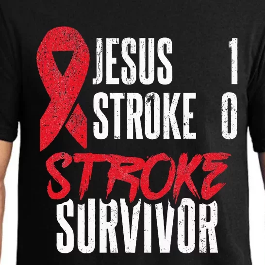 Jesus 1 Stroke 0 Stoke Awareness Stroke Survivor Pajama Set