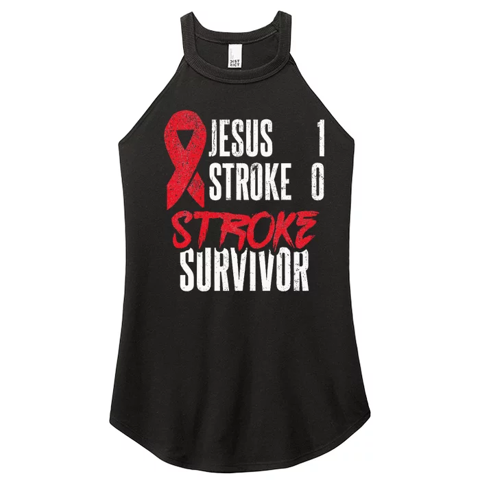 Jesus 1 Stroke 0 Stoke Awareness Stroke Survivor Women’s Perfect Tri Rocker Tank