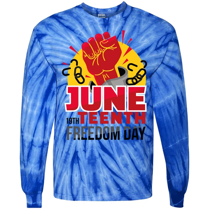 June 19 Teenth Freedom Day Funny Gift Tie-Dye Long Sleeve Shirt