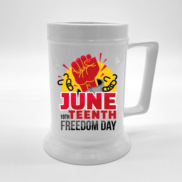 June 19 Teenth Freedom Day Funny Gift Front & Back Beer Stein