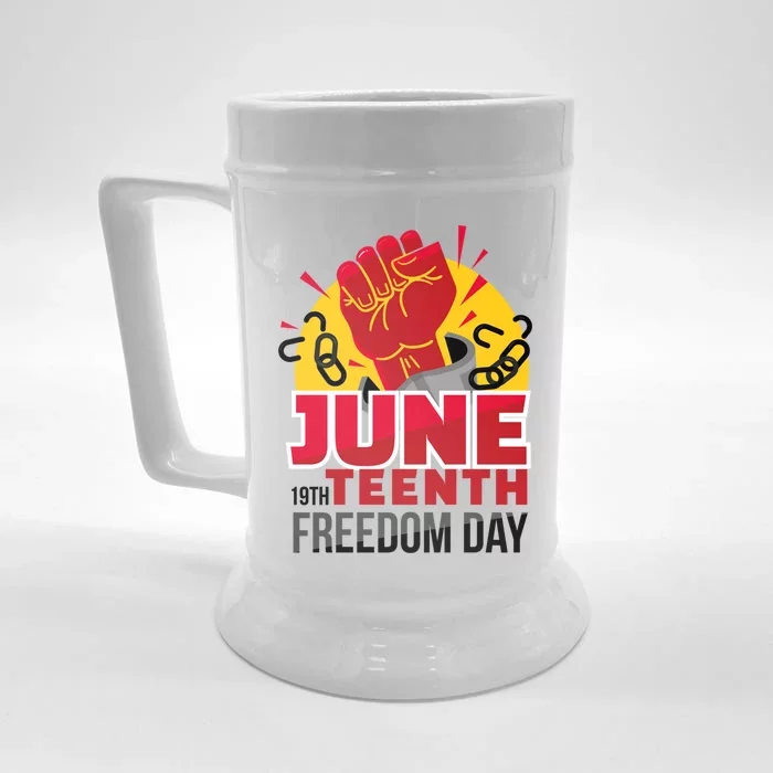 June 19 Teenth Freedom Day Funny Gift Front & Back Beer Stein