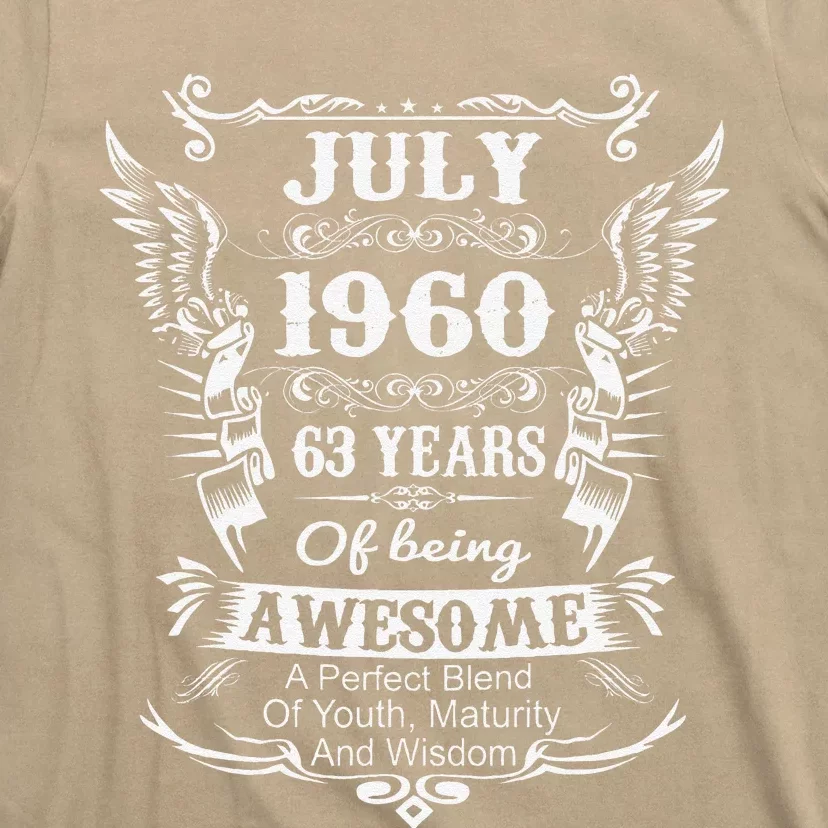 July 1960 Turning 63 Years Of Being Awesome T-Shirt