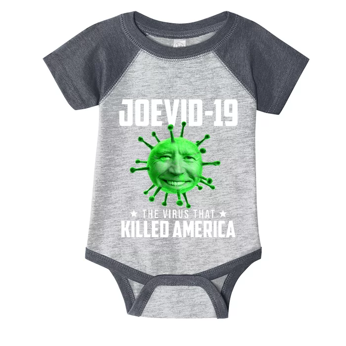 Joevid 19 The Virus That Killed America Funny Joe Biden Infant Baby Jersey Bodysuit