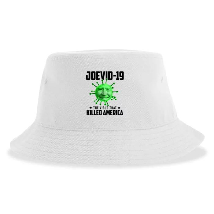 Joevid 19 The Virus That Killed America Funny Joe Biden Sustainable Bucket Hat