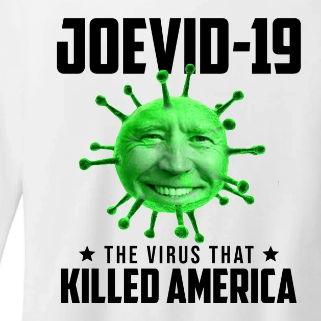 Joevid 19 The Virus That Killed America Funny Joe Biden Womens CVC Long Sleeve Shirt