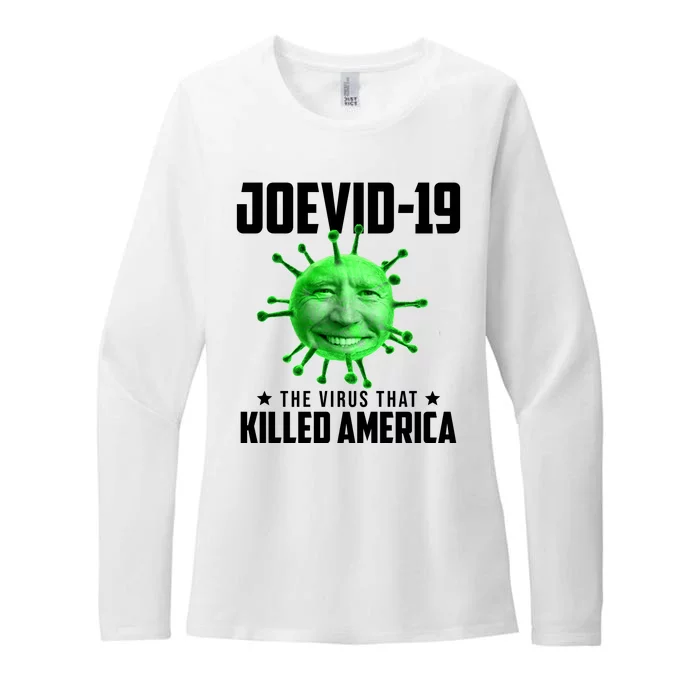 Joevid 19 The Virus That Killed America Funny Joe Biden Womens CVC Long Sleeve Shirt