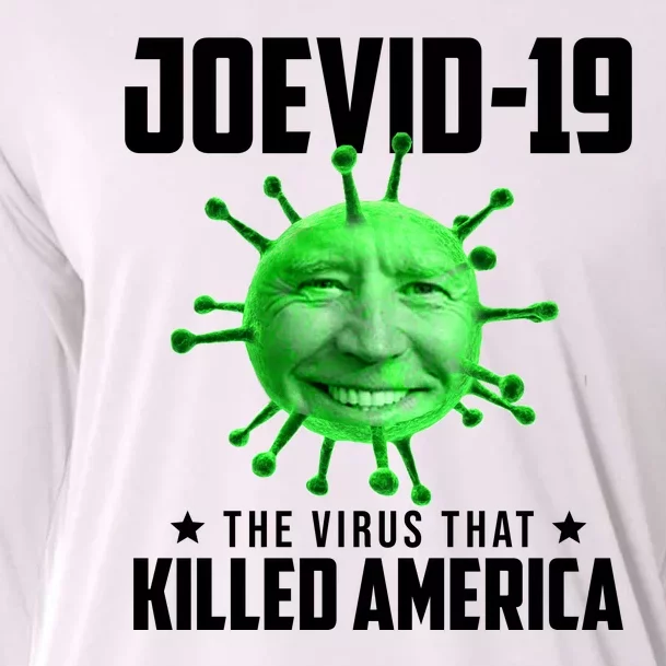 Joevid 19 The Virus That Killed America Funny Joe Biden Cooling Performance Long Sleeve Crew