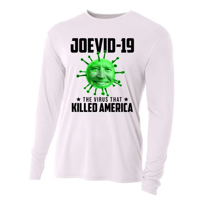 Joevid 19 The Virus That Killed America Funny Joe Biden Cooling Performance Long Sleeve Crew