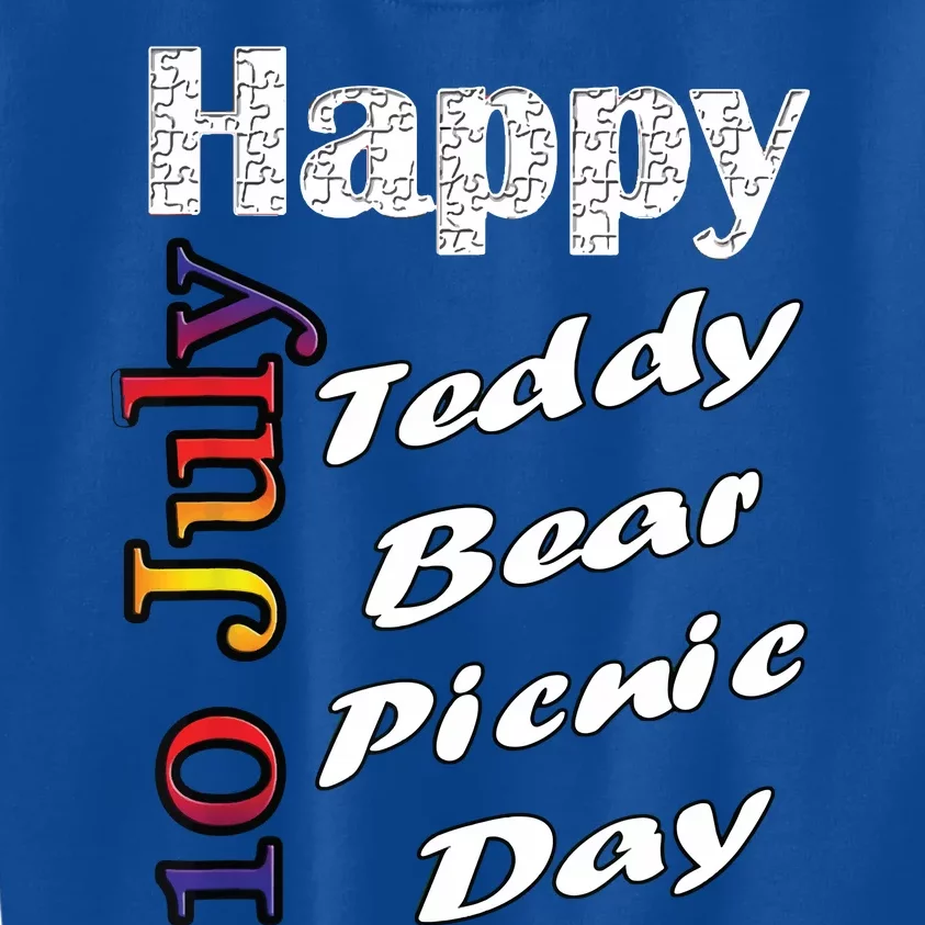 July 10th Teddy Bear Picnic Day Fun Gift Idea Kids Sweatshirt