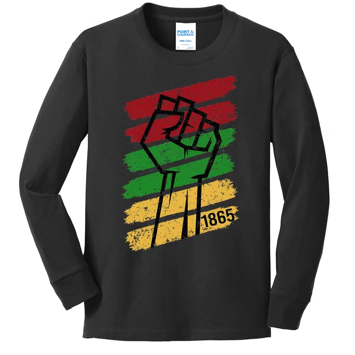 Juneteenth 1865 Vintage Kids Long Sleeve Shirt