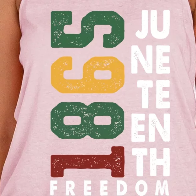 Junenth 1865 Vibes Only Gift Women's Knotted Racerback Tank