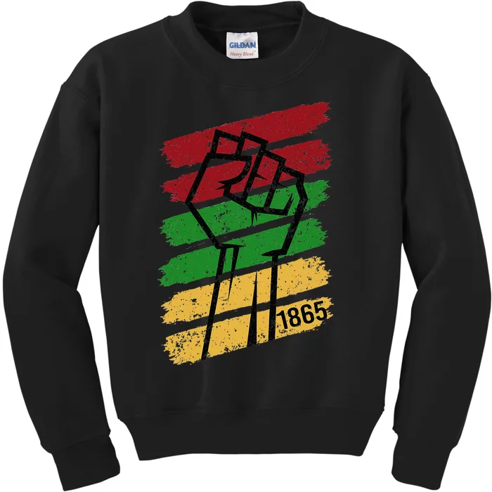 Juneteenth 1865 Vintage Kids Sweatshirt