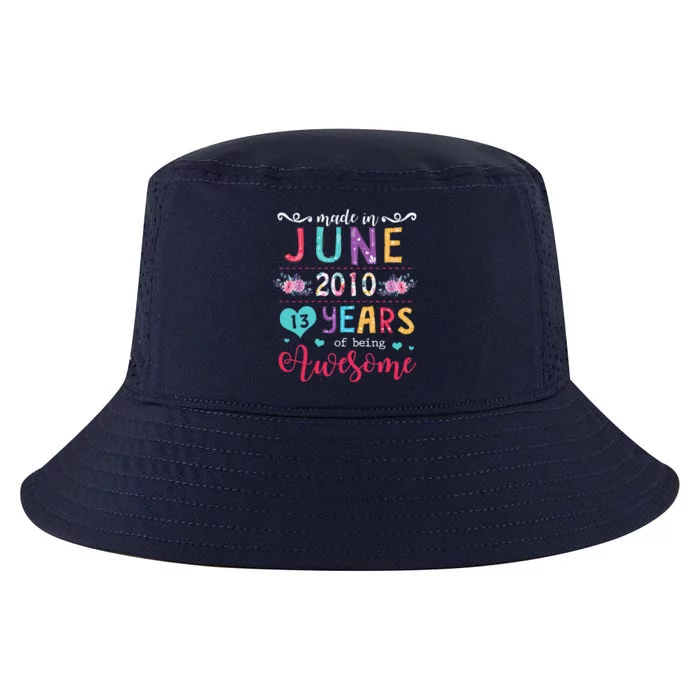 June 2010 13th Birthday 2010 Years Old Made In 2010 Cool Comfort Performance Bucket Hat