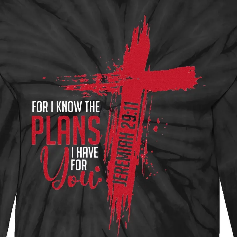 Jeremiah 29 11 Christian Religious Bible Verse Cross Tie-Dye Long Sleeve Shirt