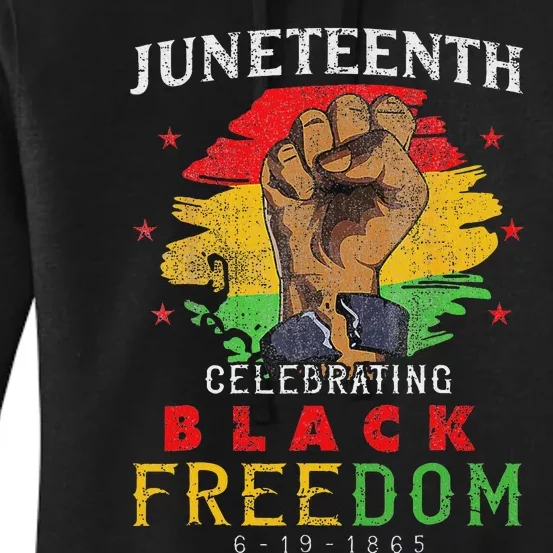 Juneteenth 2024 Black Freedom 1865 Pride Women's Pullover Hoodie