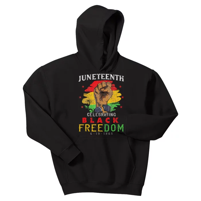 Juneteenth 2024 Black Freedom 1865 Pride Kids Hoodie