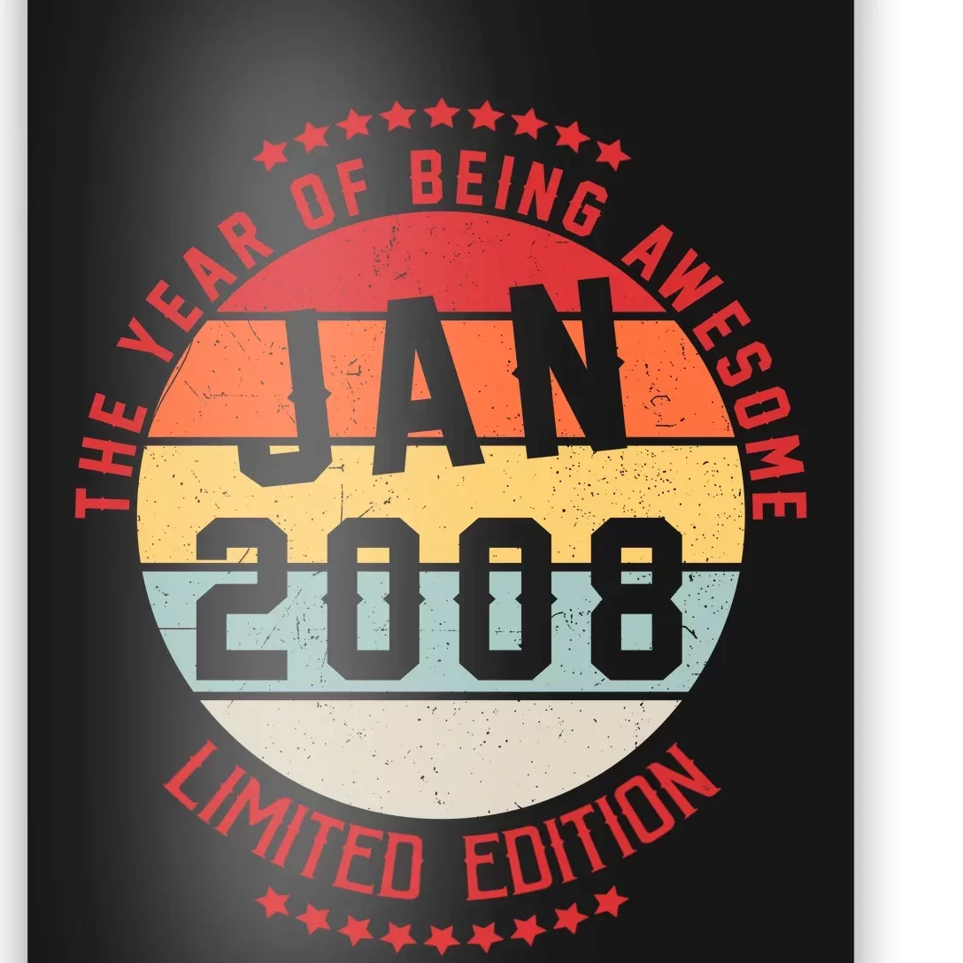 Jan 2008 Birthday The Year Of Being Awesome Gift Poster