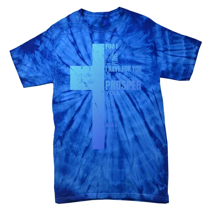 Jeremiah 29:11 Christian Cross Funny Gift Verse Sayings Meaningful Gift Tie-Dye T-Shirt