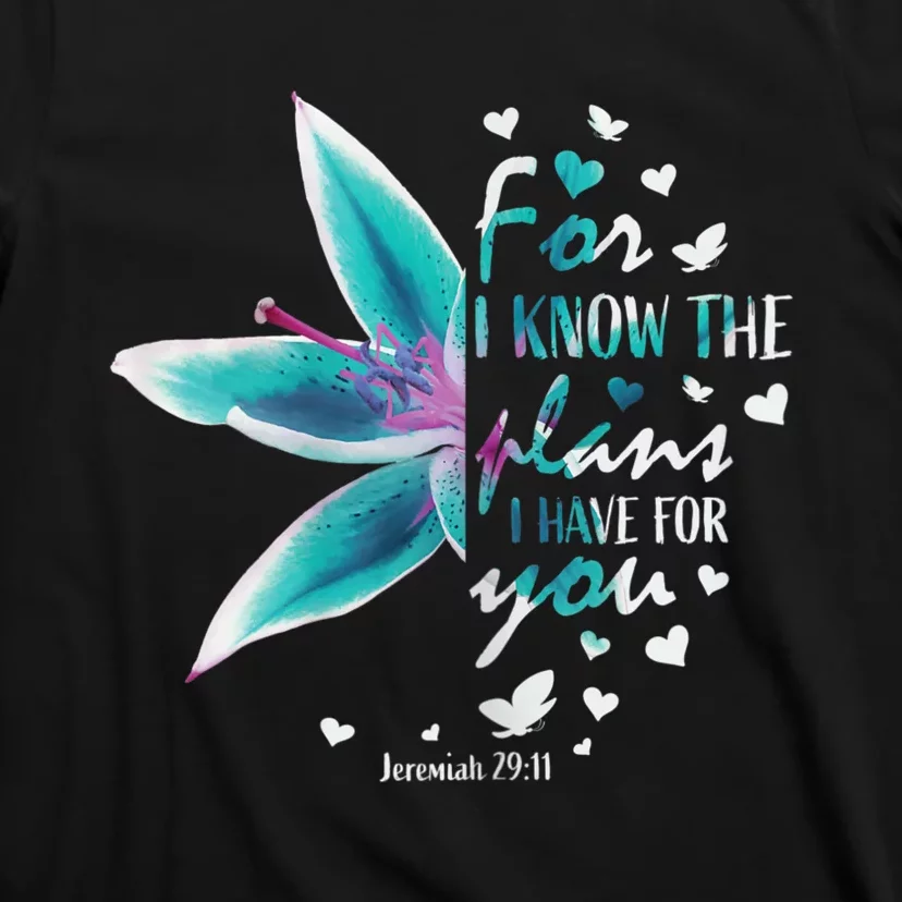 Jeremiah 29:11 Christian Bible Verse Gifts Religious Faith T-Shirt