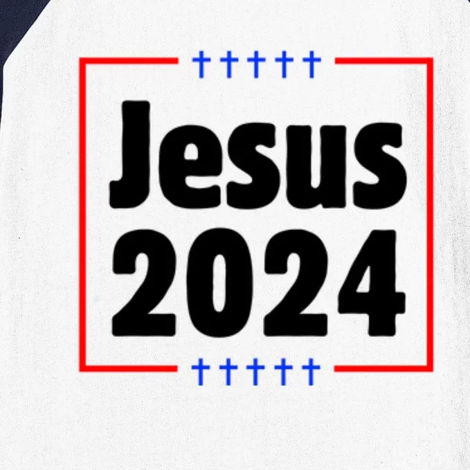 Jesus 2024 Crosses Baseball Sleeve Shirt