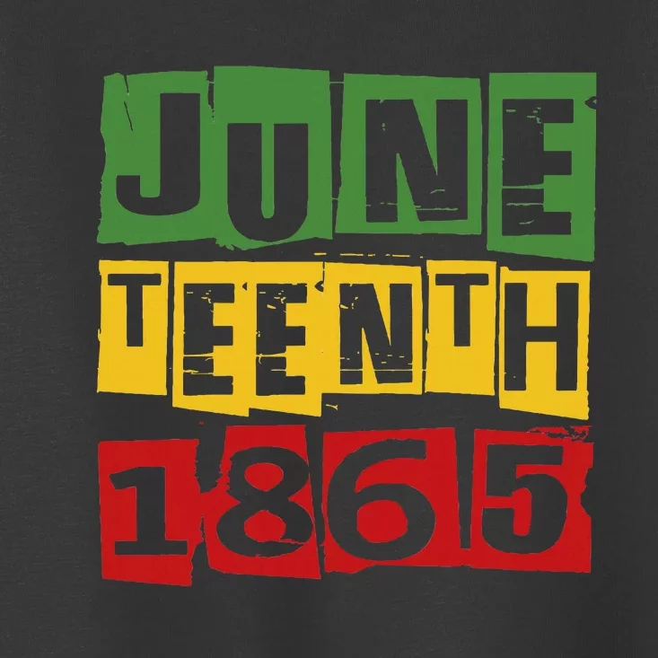 Juneteenth 2024 Celebrate Black Freedom 1865 Toddler T-Shirt