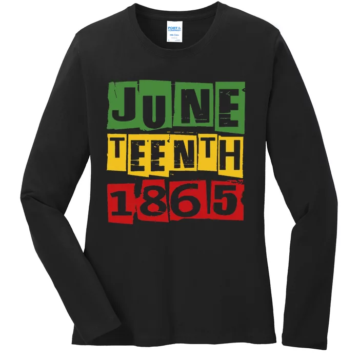 Juneteenth 2024 Celebrate Black Freedom 1865 Ladies Long Sleeve Shirt