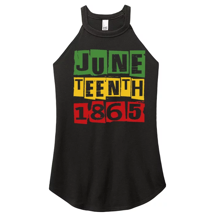 Juneteenth 2024 Celebrate Black Freedom 1865 Women’s Perfect Tri Rocker Tank