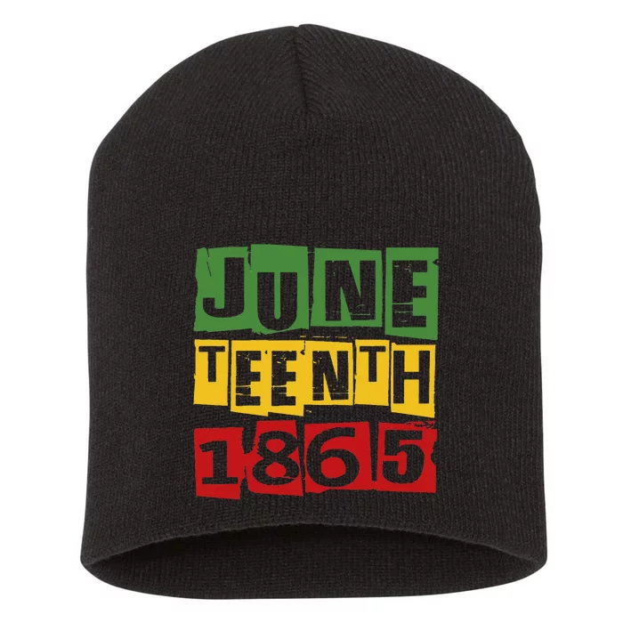 Juneteenth 2024 Celebrate Black Freedom 1865 Short Acrylic Beanie