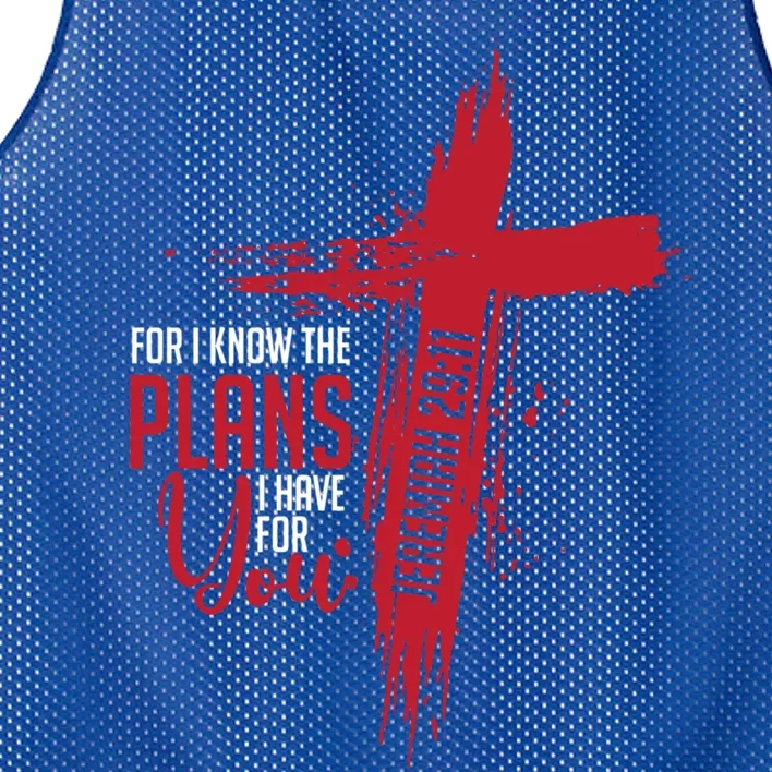 Jeremiah 29:11 Christian Religious Bible Verse Cross Gift Mesh Reversible Basketball Jersey Tank