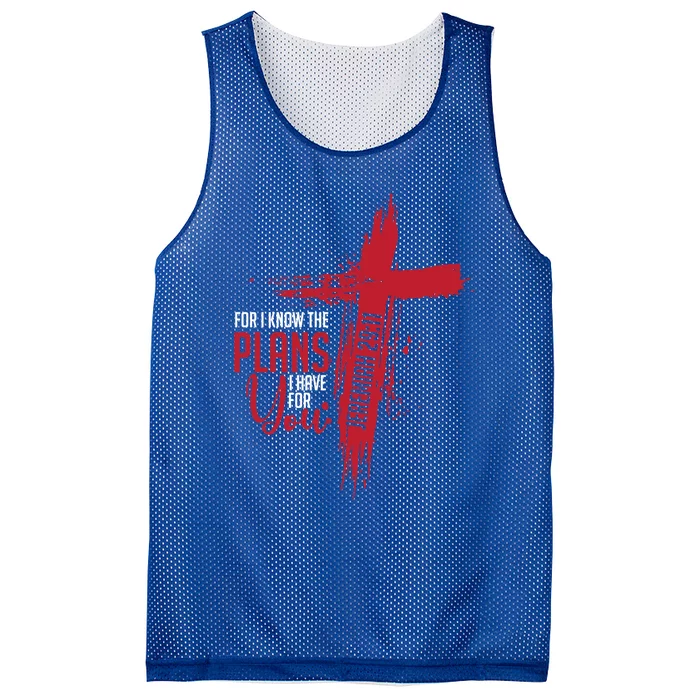 Jeremiah 29:11 Christian Religious Bible Verse Cross Gift Mesh Reversible Basketball Jersey Tank