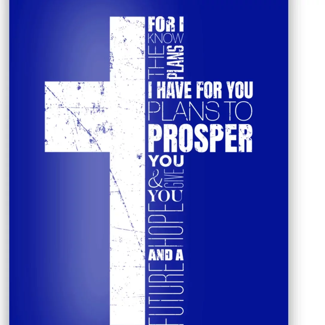 Jeremiah 29:11 Christian Cross Funny Gift Verse Sayings Meaningful Gift Poster