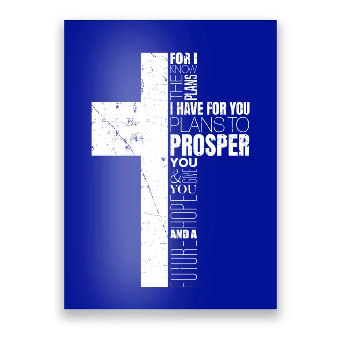 Jeremiah 29:11 Christian Cross Funny Gift Verse Sayings Meaningful Gift Poster