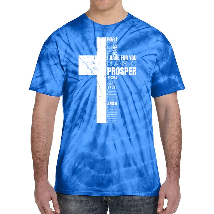 Jeremiah 29:11 Christian Cross Funny Gift Verse Sayings Meaningful Gift Tie-Dye T-Shirt