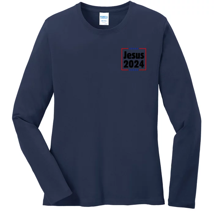 Jesus 2024 Crosses Ladies Long Sleeve Shirt