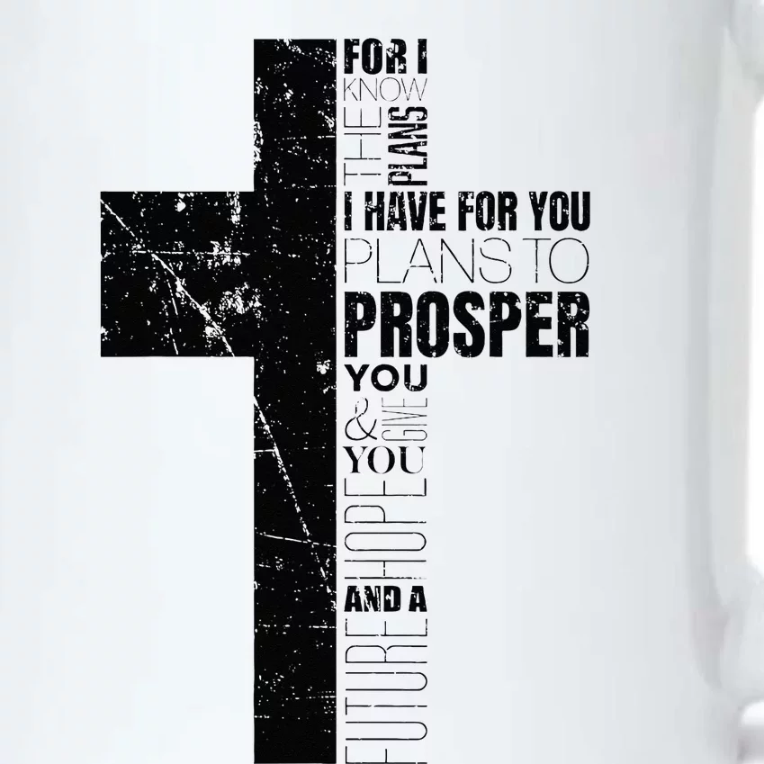 Jeremiah 2911 Christian Bible Verse Gifts Cross Religious Black Color Changing Mug