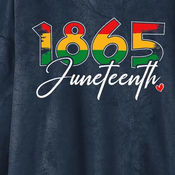 Juneteenth 2024 Celebrate Black Freedom 1865 Hooded Wearable Blanket